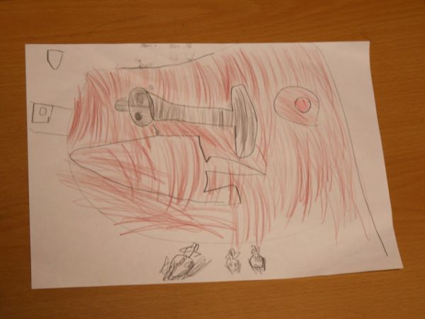 4歳の描いたカブトムシの絵